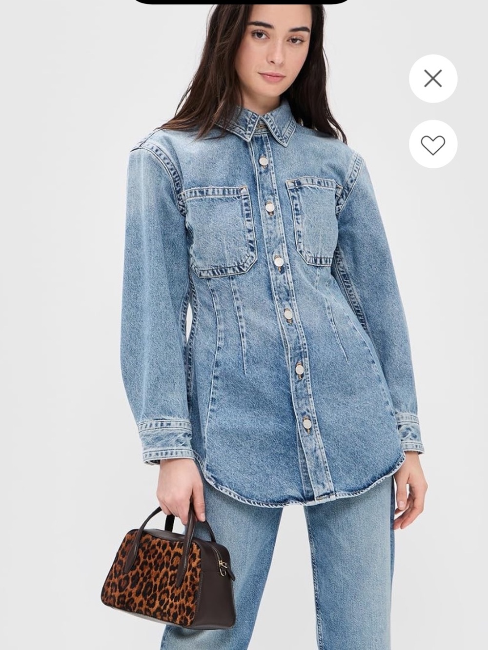 Agolde wilma Denim Button-Down Shirt